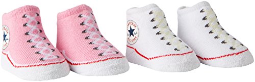 Converse Baby – Mädchen Socken 2 Pack Booties, Gr. 0/6 Monate (Herstellergröße: 0-6M),  Rosa (Chuck Pink)