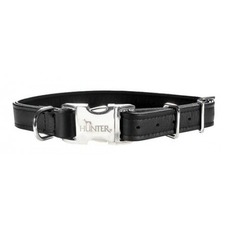 Hunter Halsband Toledo Alu Strong, 55: Hals 50-55 cm, Breite 2,3 cm, schwarz