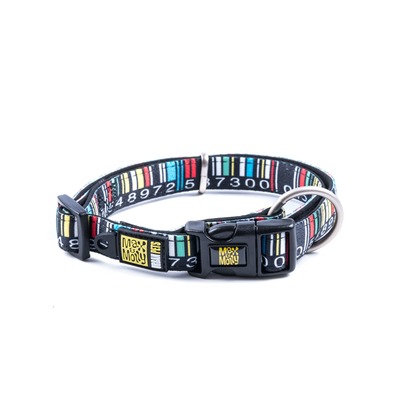 Max & Molly Hundehalsband Barcode, L, 2,5 x 39-62 cm